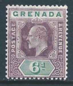 Grenada #63a MH 6p King Edward VII - Wmk. 3 - Chalky Paper