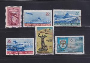Turkey C1, C23-C25, C50-C51 U Air Mail Stamps