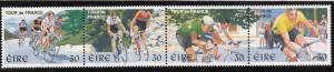 Ireland 1998 MNH Scott #1133-#1136 Strip of 4 30p Tour de France Bicycle Race