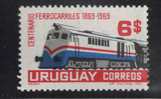 Uruguay Scott 770 MH* Train stamp