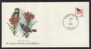 Audubon's Warbler,Wallflower,NM 1981 Fleetwood Cover BIN