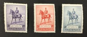 (BJ Stamps) AUSTRALIA, #152-154, 1935 set of 3, KGV. MNH. CV $107.50.