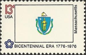 # 1638 MINT NEVER HINGED STATE FLAG MASSACHUSETTS