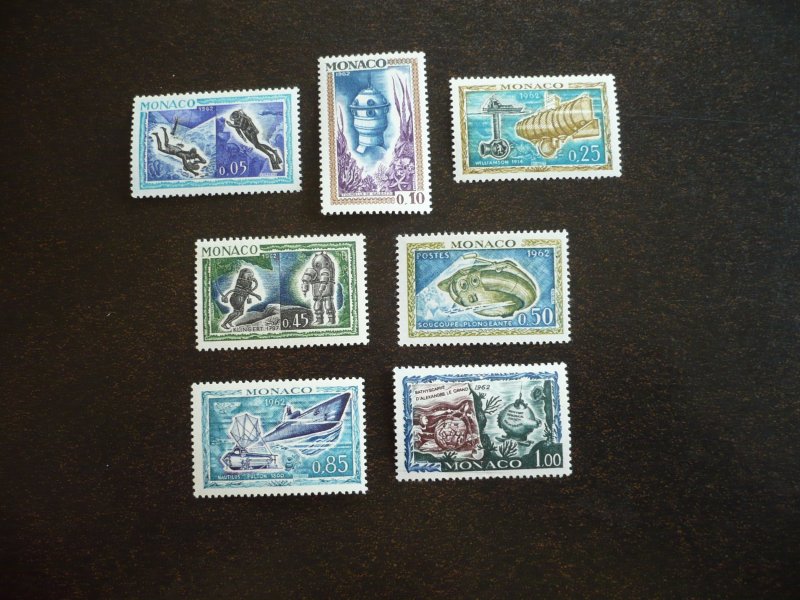 Stamps - Monaco - Scott# 521-527 - Mint Hinged Set of 7 Stamps