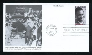 US 3834 Black Heritage Paul Robeson UA Mystic cachet FDC