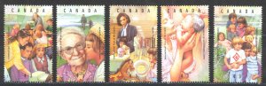 Canada Sc# 1523a-1523e MNH 1994 43c U.N. Year of the Family