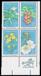 PCBstamps   US #1783/1786 ZB 60c(4x15c)Endangered Flowers, MNH, (ZB-4)