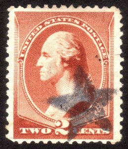 1883, US 2c, Washington, Used, Star cancel, Sc 210