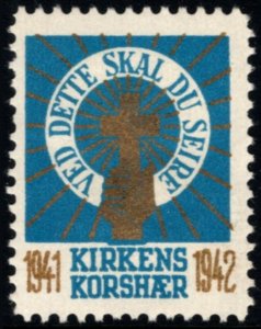 1941–1942 Denmark Poster Stamp By This You Shall Conquer Church Army Of Denmark