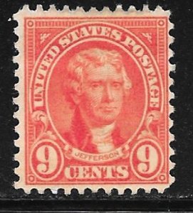 USA 641: 9c Jefferson, MH, F