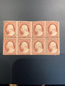 Scott # 26 Block of 8 MNH