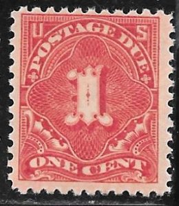 USA J61: 1c Numeral, single, carmine rose, MNH, F-VF