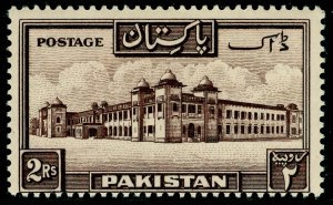 PAKISTAN SG39a, 2r chocolate, LH MINT. Cat £26. PERF 13½