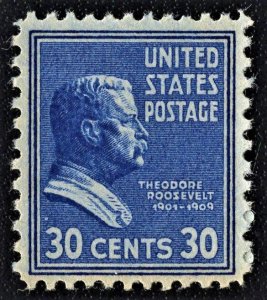 US 830 MNH VF 30 Cent Theodore Roosevelt