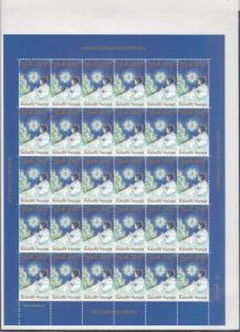 Greenland 2001 Mint Never Hinged Christmas Stamps Sheet ref R17548