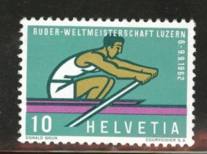 Switzerland Scott 413 MNH** 1961 rowing stamp