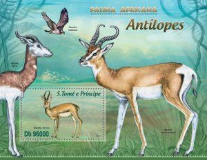 SAO TOME - 2013 - Antelopes - Perf Souv Sheet - Mint Never Hinged