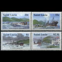 ST.LUCIA 1997 - Scott# 1072-5 Disasters Set of 4 NH