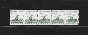 US Stamps: #1898; 3c Handcar 1880s Coil; #2 PNC5; MNH