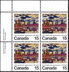 CANADA   #617 MNH UPPER LEFT PLATE BLOCK  (1)