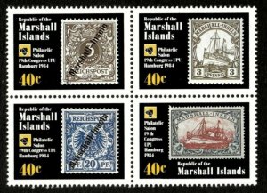 Marshall Islands 1984 - 19th UPU Congress - Block of 4 - Scott 53a - MNH