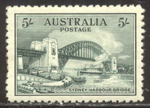 AUSTRALIA #132 Mint XF NH - 1932 5sh Sydney Bridge