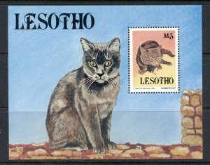 lesotho 1993 Cats MS MUH