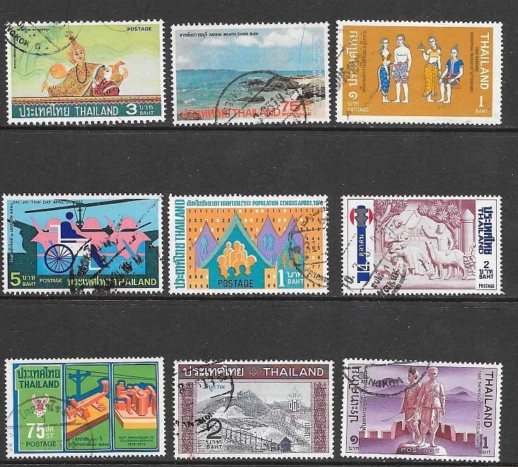 Thailand 9 Stamps Used - Mini-Collection