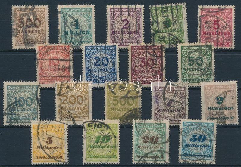 Germany stamp Definitive set Used 1923 Mi 313-330 A WS231786