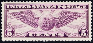 C12, Mint VF NH 5¢ Airmail Stamp