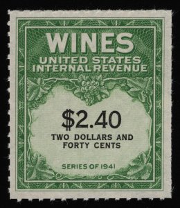 #RE153 $2.40 Wines, Mint NGAI NH [8] **ANY 5=FREE SHIPPING**