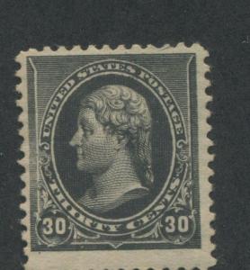 1890 US Stamp #228 30c Mint Hinged F/VF Original Gum Faults Catalogue Value $280