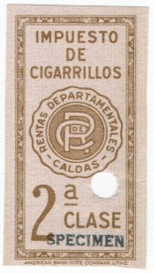 (I.B) Colombia Revenue : Cigarette Tax Class 2 (ABN Specimen)