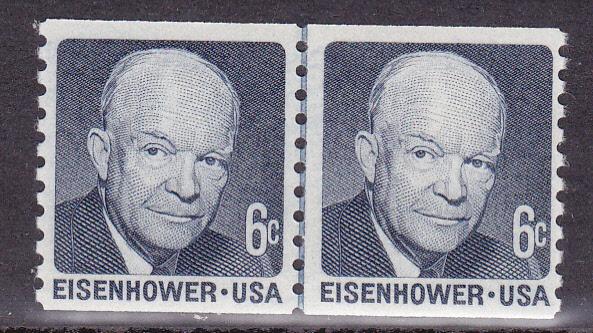 United States # 1401, Coil Line Pair, Mint Never Hinged