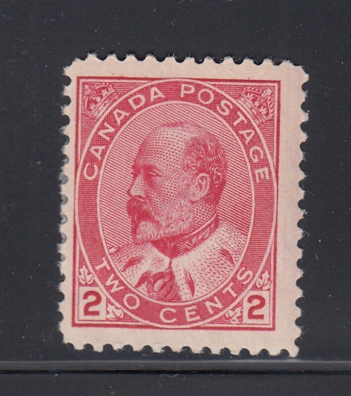 Canada 90, 2¢ King Edward VII, MHR, F/VF, Scott $55