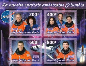 Stamps. Space. Columbia 2019 year 1+1 sheets perforated
