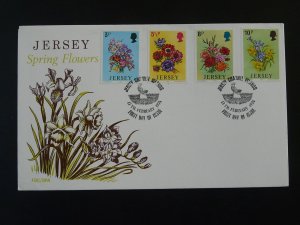 spring flowers FDC Jersey 1974