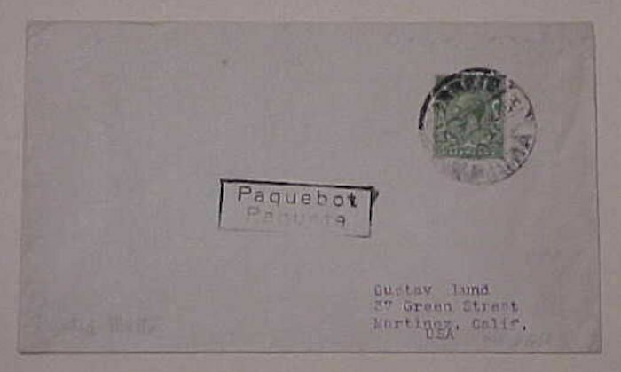 MOZAMBIQUE   GREAT BRITAIN USE PAQUEBOT #2725 BEIRA 1934