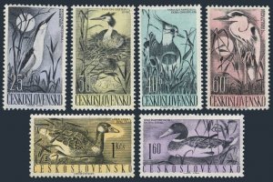 Czechoslovakia 1007-1012,MNH.Michel 1228-1233. Birds 1960.Heron,Grebe,Lapwing,