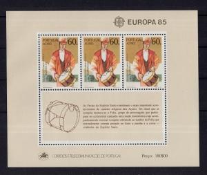 Portugal Azores  #353a  MNH 1985  Europa  sheet  man playing drum