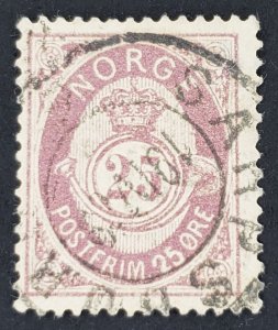 Norway, Scott #45, AVG-F used, small thin