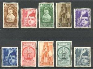 ITALY #367-76 Mint NH - 1937 Child Welfare Set