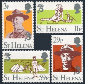 St Helena 378-381,MNH.Michel 367-370. Scouting Year 1982.Lord Baden-Powell.