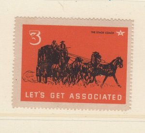 USA - Let's Get Associated Advertising Collector Stamp, Stage Coach - MNH OG