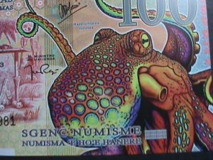 ​AFRICA- 2013-BANK OF KAMBERRA POLYMER-$100 NOTE-UNC- WITH HOLOGRAM FISH-VF