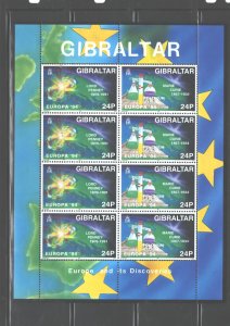 GIBRALTAR,1994 #654a-656a, MNH; PAIR=$2.75; BLOCS=$$15.00