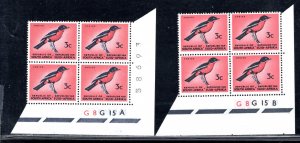 SOUTH AFRICA SC# 321  CONTROL BLK/4 LR #G8/15A-B FVF/MOG