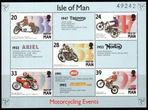 ISLE OF MAN SGMS572 1993 MANX MOTORCYCLING MNH