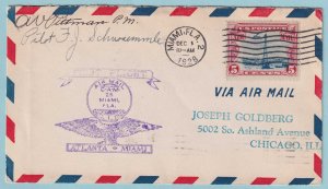 UNITED STATES FIRST FLIGHT COVER - 1928 FROM MIAMI FLORIDA - CV880