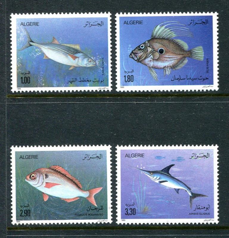 Algeria 902-905, MNH Marine Life, Fish 1989. x29346